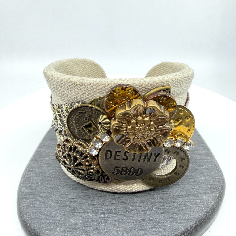 Steampunk Cuff Bracelet Destiny 5890 Rhinestone Statement Boho Chic Gift
